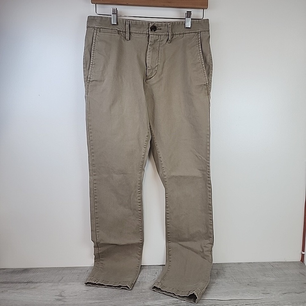 Goodfellow & Co Mens Hennepin Chino Pants 30x32 Tan Khaki Slim Fit Flat Front